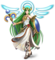 Alternate artwork, showing Palutena with a halo, for Super Smash Bros. Ultimate