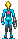 A sprite of the Zero Suit from the back
