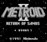 Metroid II: Return of Samus Title Screen