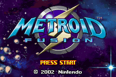 Metroid Fusion Title Screen