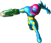 Samus's Fusion Suit, infused with Metroid DNA