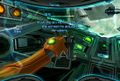 Screenshot of cockpit in Metroid Prime 3: Corruption