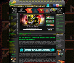 Metroid Database's current layout