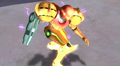 Samus in her newly acquired Space Jump Boots in Echoes