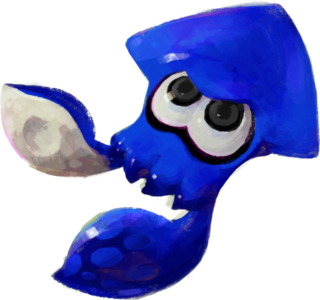 File:Splatoon - Squid 2D blue.png