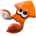 Orange Inkling in squid form.