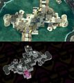 A top-down view of the map in Turf War