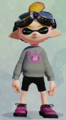 Another male Inkling wearing the Gray College Sweat.