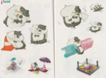 Concept art of Judd, showing different ideas for how he would laze about in Inkopolis.