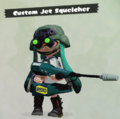 An Inkling with the Custom Jet Squelcher equipped.