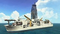 The CHIKYU as it appears in-game.