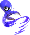 A blue Octoling in octopus form.