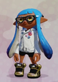 An Inkling wearing the White Inky Rider.