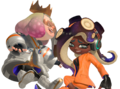 Art of the in-game models of Pearl and Marina as they appear in Side Order