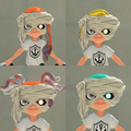 The Undead Head on the Wave, Hipster, Pigtail, and Mush-Cut Inkling hairstyles