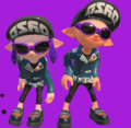 Two Inklings wearing the Rockin' Leather Jacket in a preview for the Splatoon 2 (Version 3.0.0) update, from the Nintendo Direct on 8 March 2018