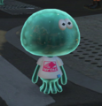 A jellyfish wearing a Zink shirt