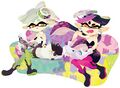 Judd in Famitsu's Thirtieth Anniversary Illustration with the Squid Sisters