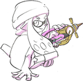 Official art of an Inkling holding the Neo Splash-o-matic.