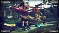 Inkling Girl on the left wearing the Orca Hi-Tops