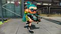 An Inkling boy holding the shooter