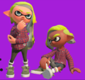 The Red-Check Shirt as it appears in Splatoon 2, shown in the Nintendo Direct revealing Version 3.0.0 (Splatoon 2).