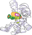 Official art of an Inkling with two Suction Bombs and a Tentatek Splattershot.
