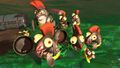 Lesser Salmonids leaving the water.