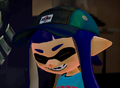 Close-up of a female Inkling wearing the Five-Panel Cap.