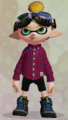 A male Inkling wearing the Pro Trail Boots.
