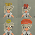 The Undead Head on the Fade, Surfcurl, Pony, and Afro Octoling hairstyles