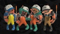 The work gear from Splatoon 2's Salmon Run, including new recolored variants