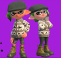 Two Inklings wearing the Whale-Knit Sweater in a preview for the Splatoon 2 (Version 3.0.0) update, from the Nintendo Direct on 8 March 2018.