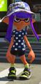 An Inkling Girl wearing the Luminous Delta Straps.