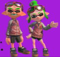 Two Inklings wearing the Suede Nation Lace-Ups, from the Nintendo Direct on 8 March 2018.