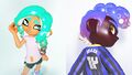 Tentatwists and Surfcurl hairstyles for Octolings