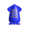 A blue Squid Bumper decoration.