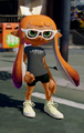 A female Inkling wearing the White Arrowbands.