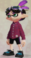 A male Inkling wearing the Turquoise Kicks.