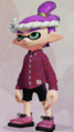 A male Inkling wearing the Traditional Headband.