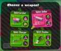 The select screen on the Switch event demo selecting the Splat Roller