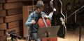 Tokuzawa recording Salmon Run music.