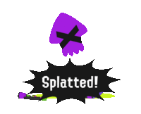 Splatoon 2 LINE sticker - Splatted!.gif