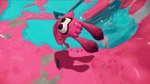 Pink squid jumping SRL Tumblr - pixelated SplatoonJP - pixelated Play Nintendo - pixelated