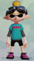 An male Inkling wearing the Layered Vector LS.