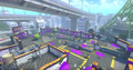 An overview of a Splatoon-themed course.