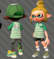 An Inkling girl (left) wearing the LE Lo-Tops