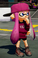 A female Inkling wearing the Punk Cherries.