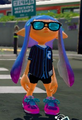 A female Inkling wearing the Urchins Jersey.
