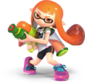 Inkling's Player 1 Costume from Super Smash Bros. Ultimate wears the Fake Contacts